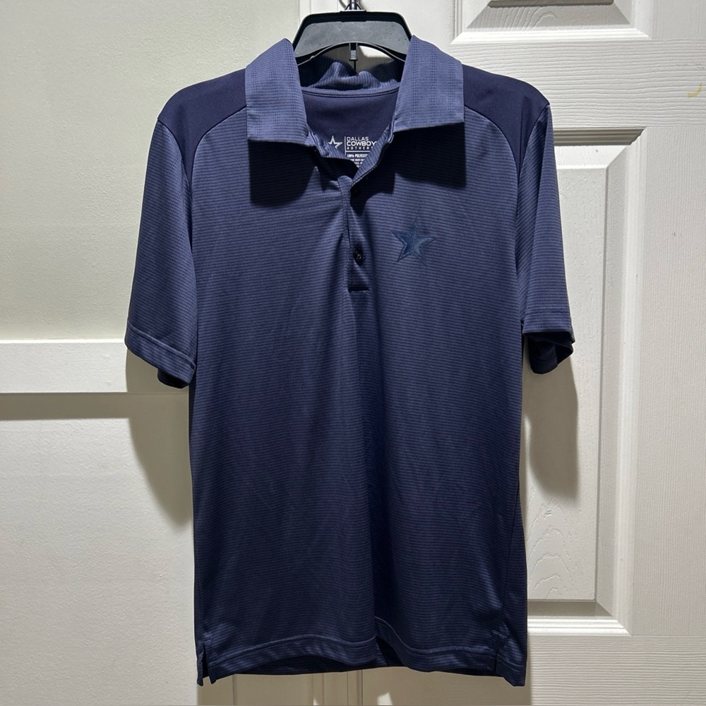 Men's Dallas, cowboy authentic Navy Blue Polo Shirt